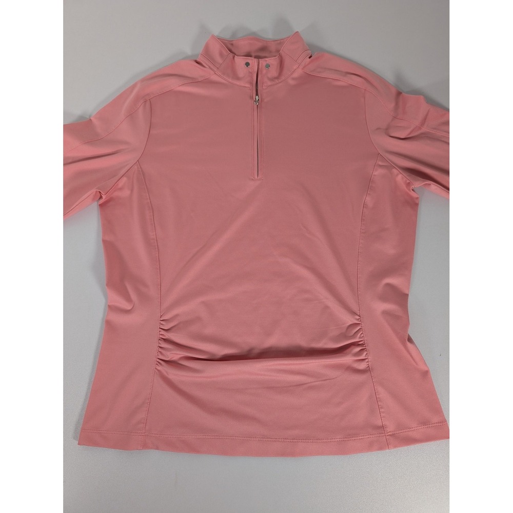 Tail Pullover Womens Medium Pink Quarter Zip Long Sleeve‎ Golf Athletic Stretch - Picture 8 of 12